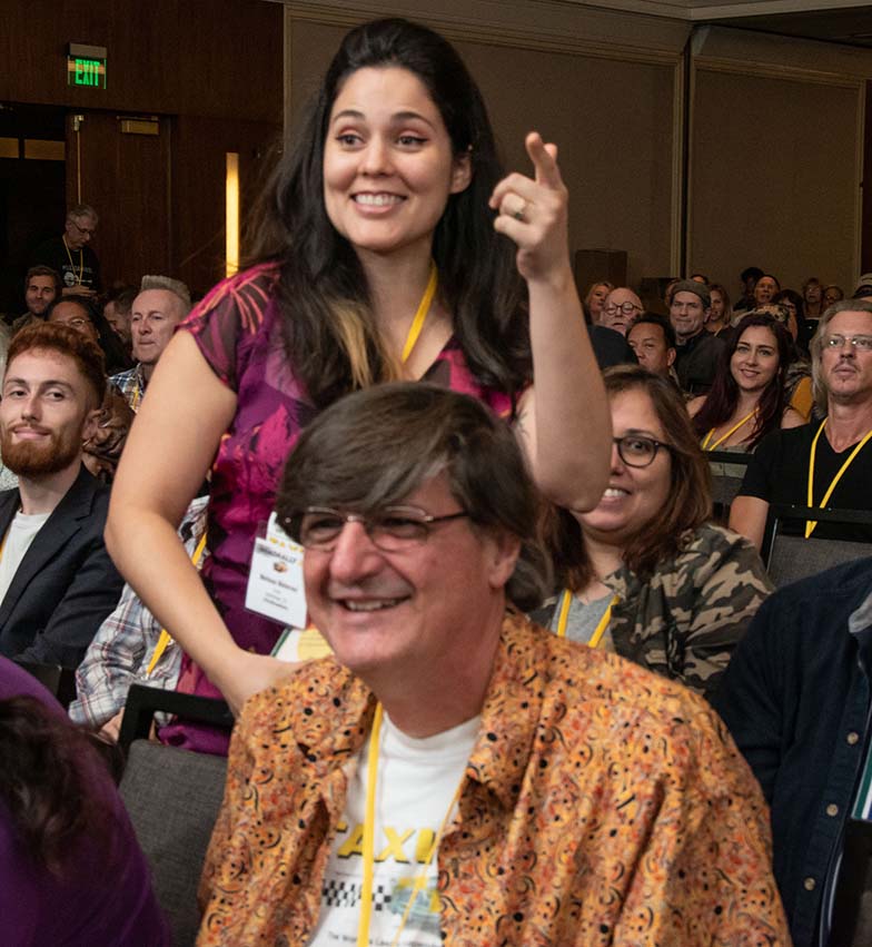 TAXI Member Meli Malavasi was clearly excited when she exclaimed, “That’s my song!” when all the panelists loved her song during a listening panel.