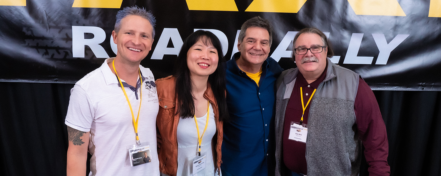 Matt Vander Boegh, Sherry-Lynn Lee, Michael Laskow, and Bob Mete are all smiles after they wrapped up their panel!