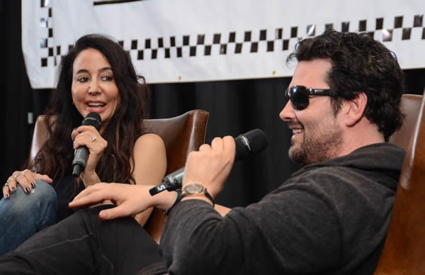 Rock Mafia (Antonina Armato and Tim James) during their panel at TAXI's Road Rally 2014.