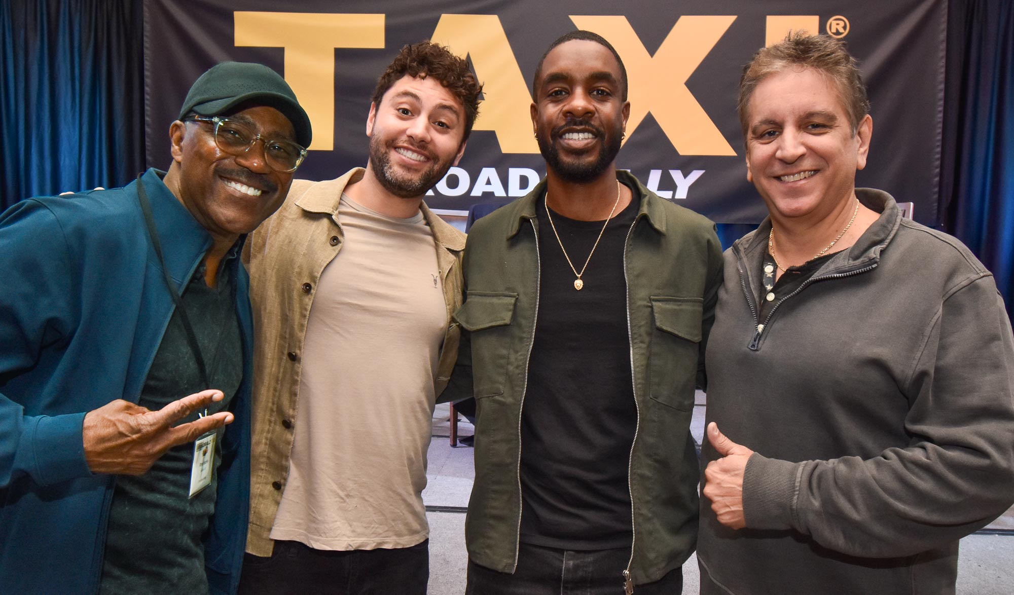 Ron Harris, Trevor Brown, Zaire Koalo, and Rob Chiarelli are all smiles after their Making Major League Hits panel.